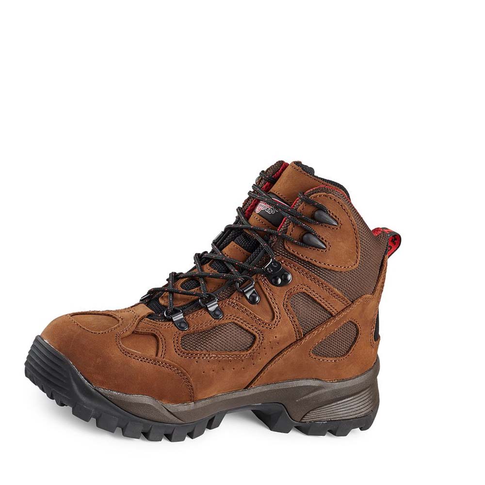 Red Wing TruHiker 6-inch Waterproof Safety Toe Men's Hiking Boots Brown | ZA 256JPQ